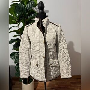 Elegant Quilted Tan Jacket